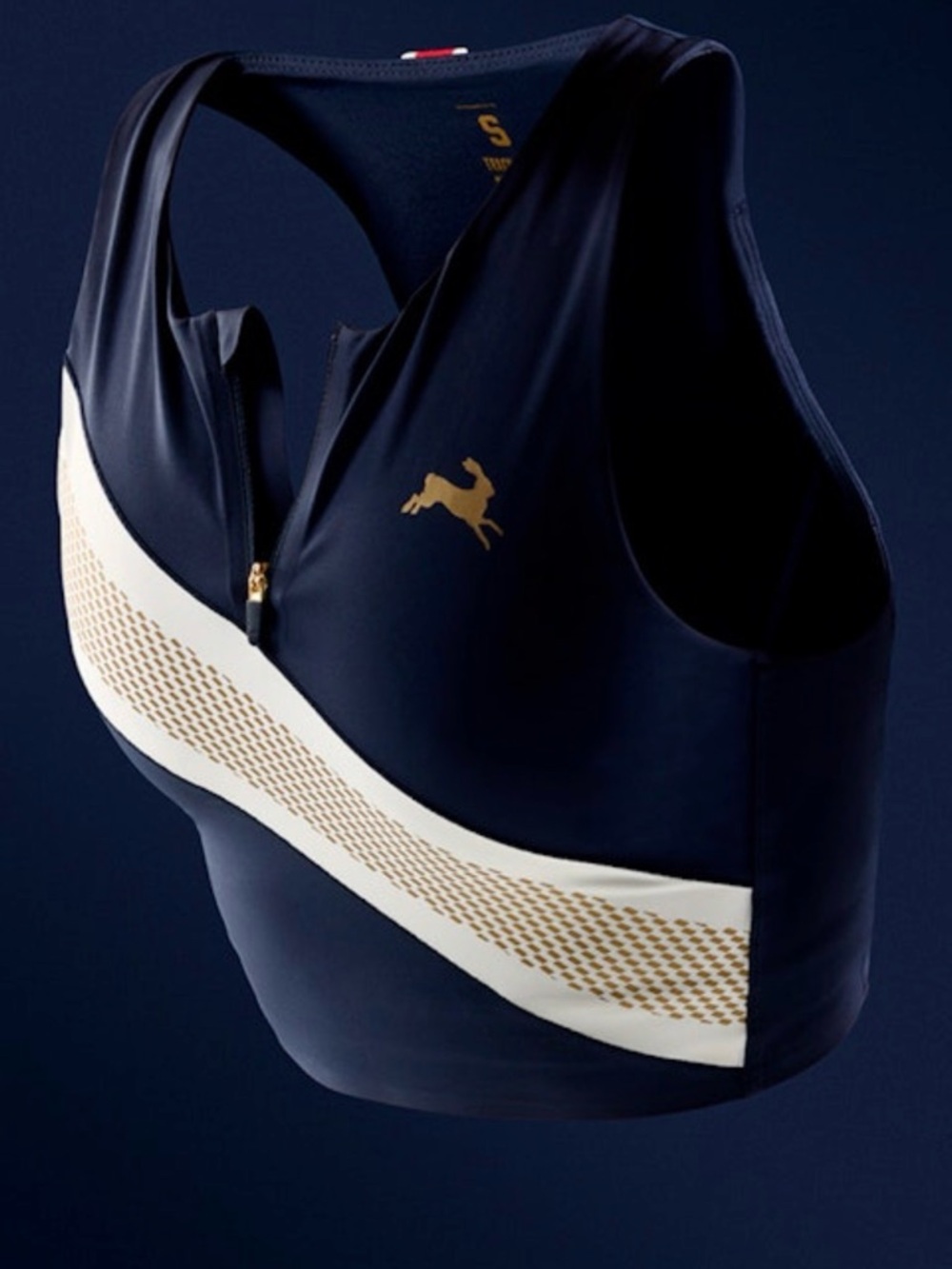 Tracksmith Women’s Strata Zip Racing crop XS - Picture 4 of 5